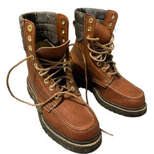 🥾 Vintage Charterhouse Lace-Up Work Boots 🤎 Brown Leather 8.5 🥾‎